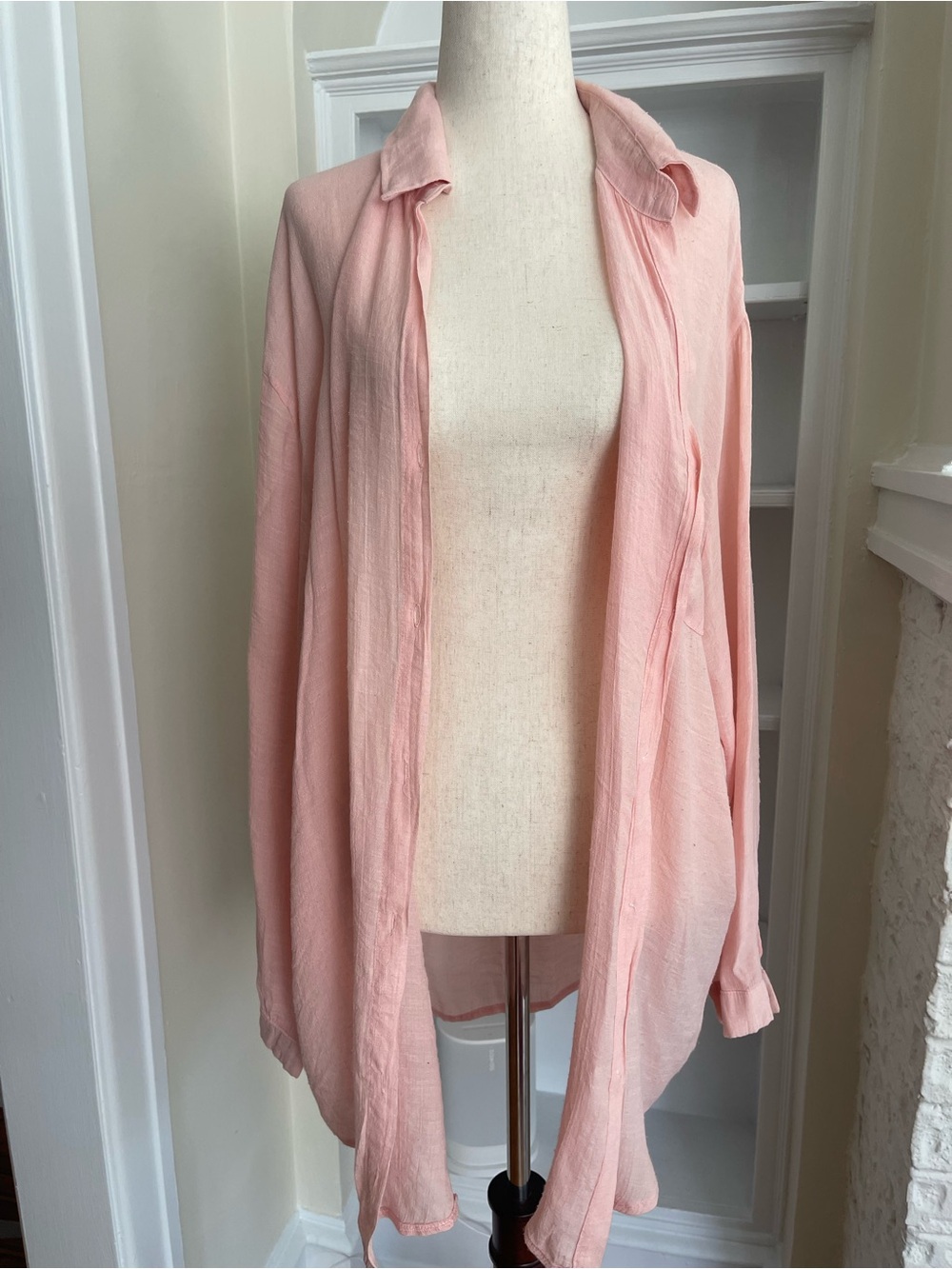 Beach Coverup / Oversized Versatile Gauzy Shirt - XL